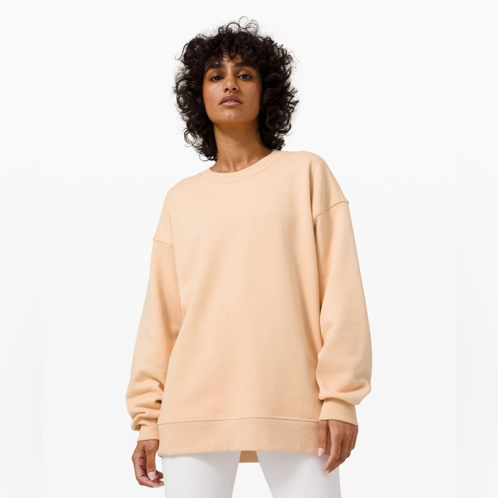 Lululemon Perfectly Oversized Crew Ivory Peach (Orange)